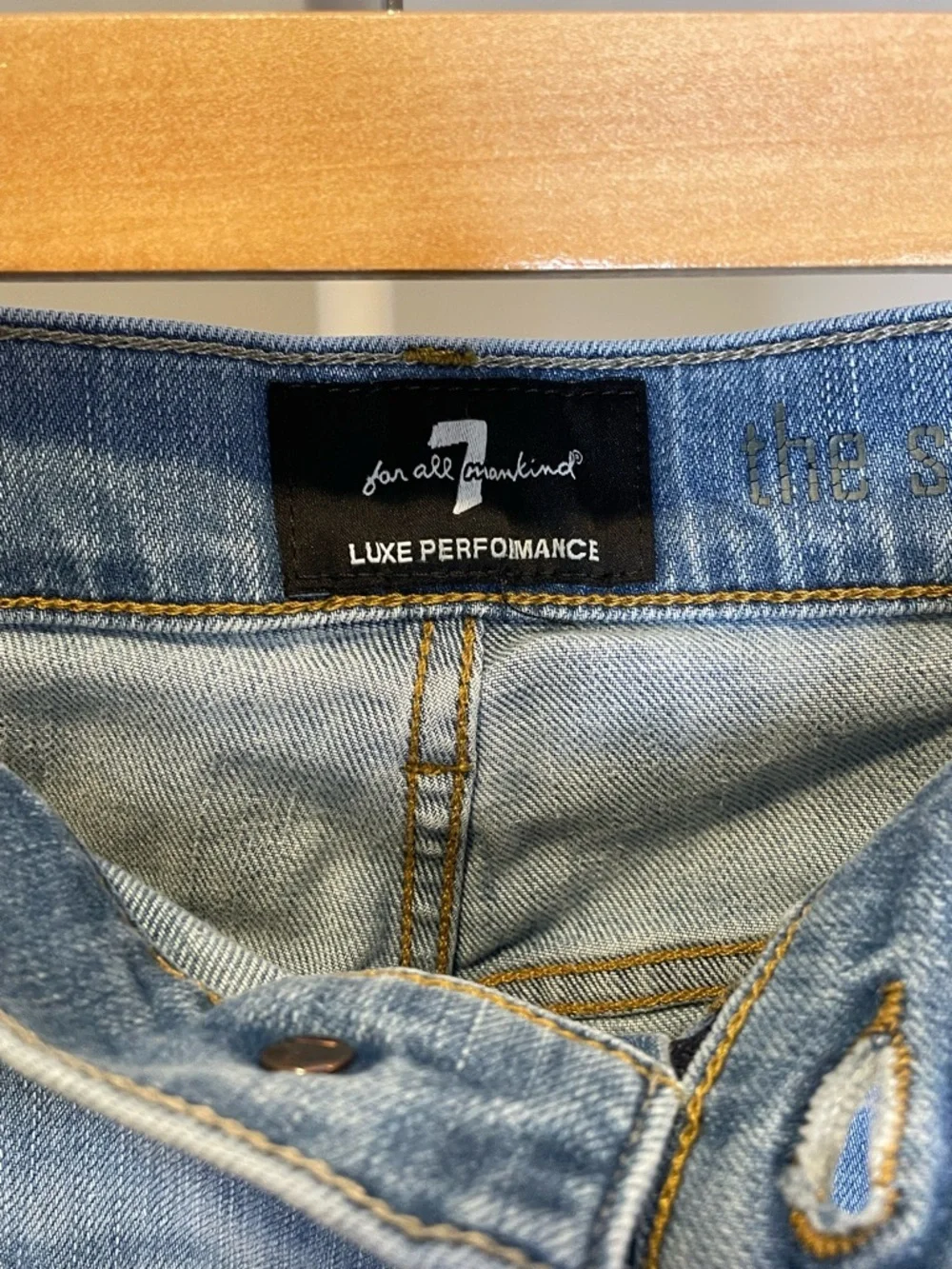 7 For All Mankind Light Blue Men’s Luxe Performance Straight Leg Jeans - Size 32